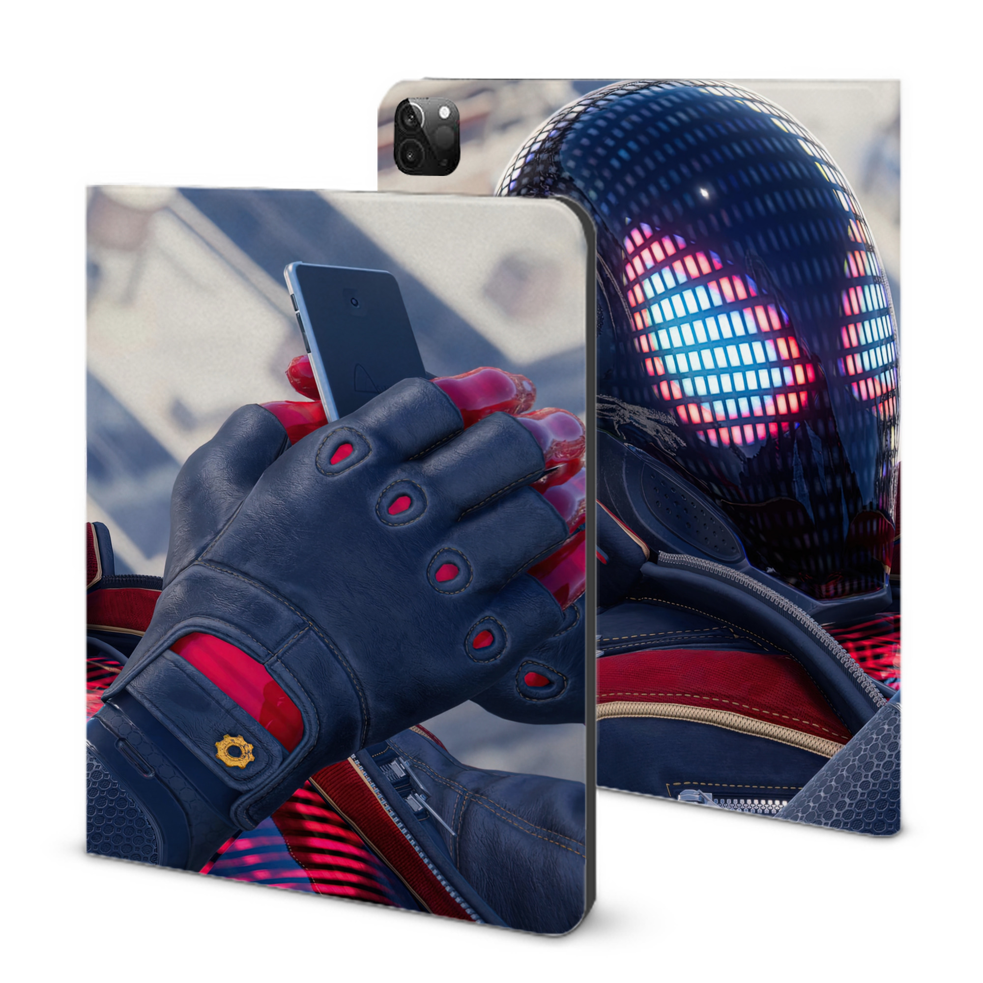 （画像用） Spider Man スパイダーマン IPadケース ペンホルダー付き ブックスタイルデザイン